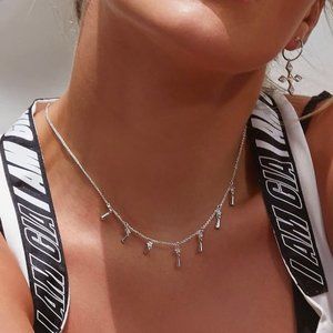 Luv AJ silver choker with shooting stars 🌟